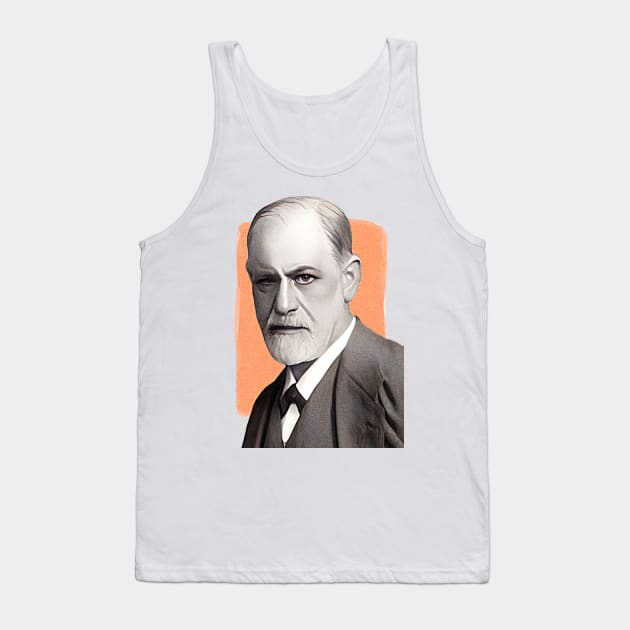 Austrian neurologist Sigmund Freud illustration Tank Top by Litstoy 